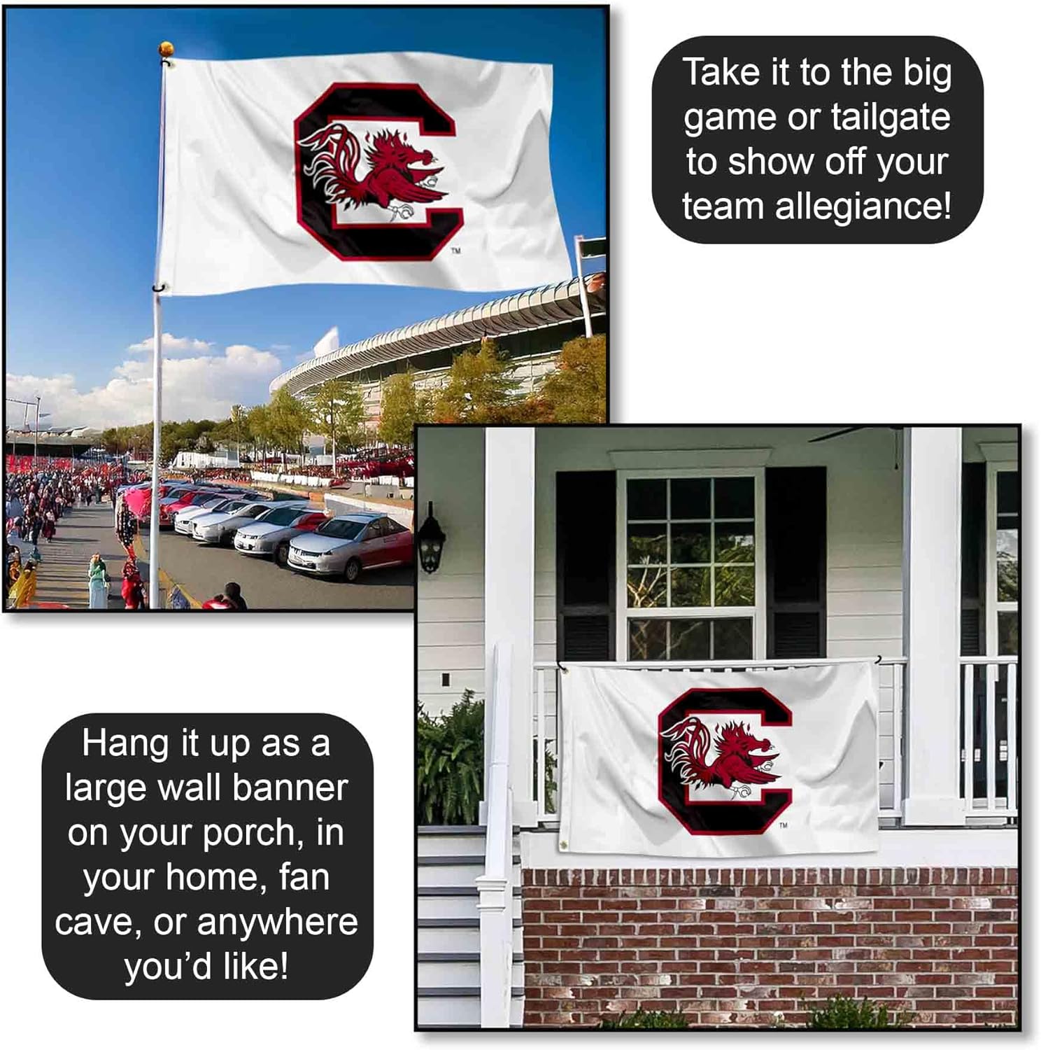 USC South Carolina Fighting Gamecocks University Large College Flag