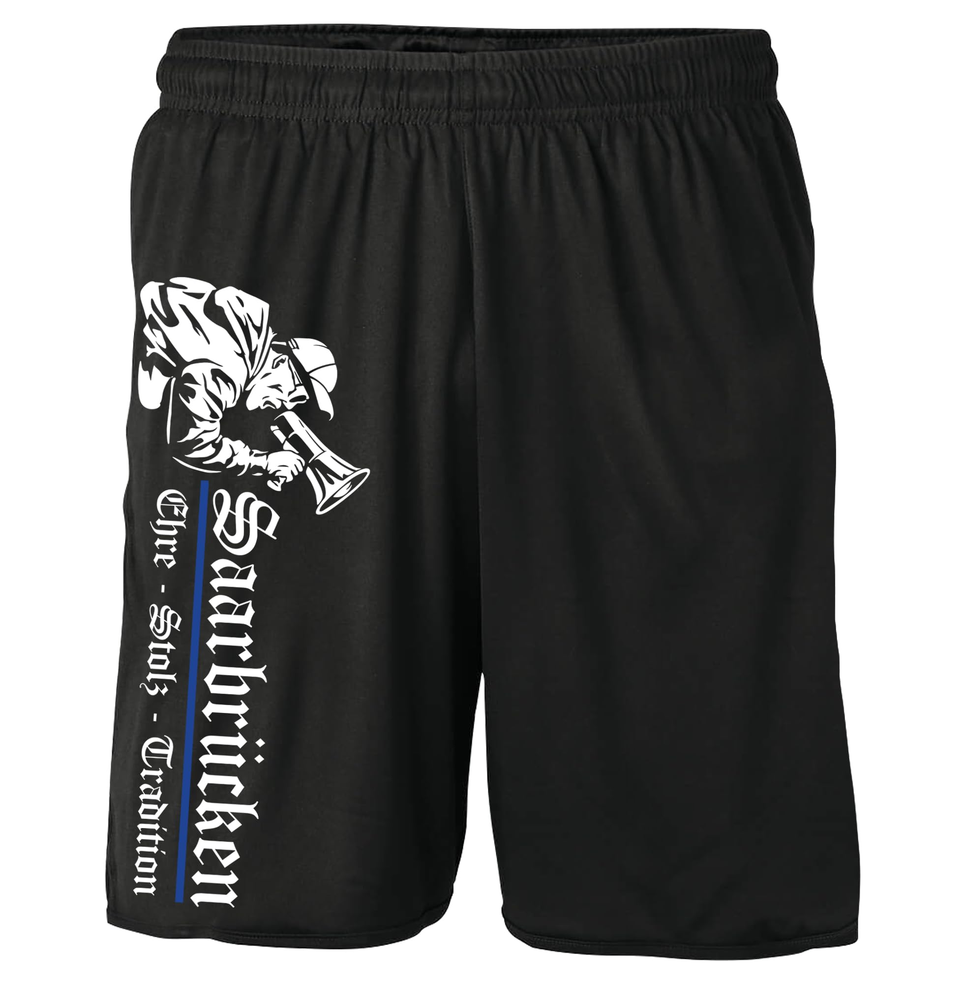 UGLYSHIRT Saarbrücken Ehre & Stolz Shorts | Sweatshorts Fanartikel Sport Stadt Kurze Hose | M3