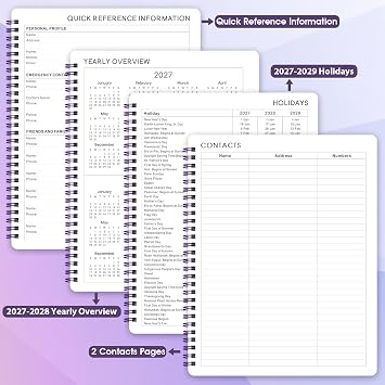 Planner 2027 - Weekly & Monthly 2027 Planner with Printed Tabs