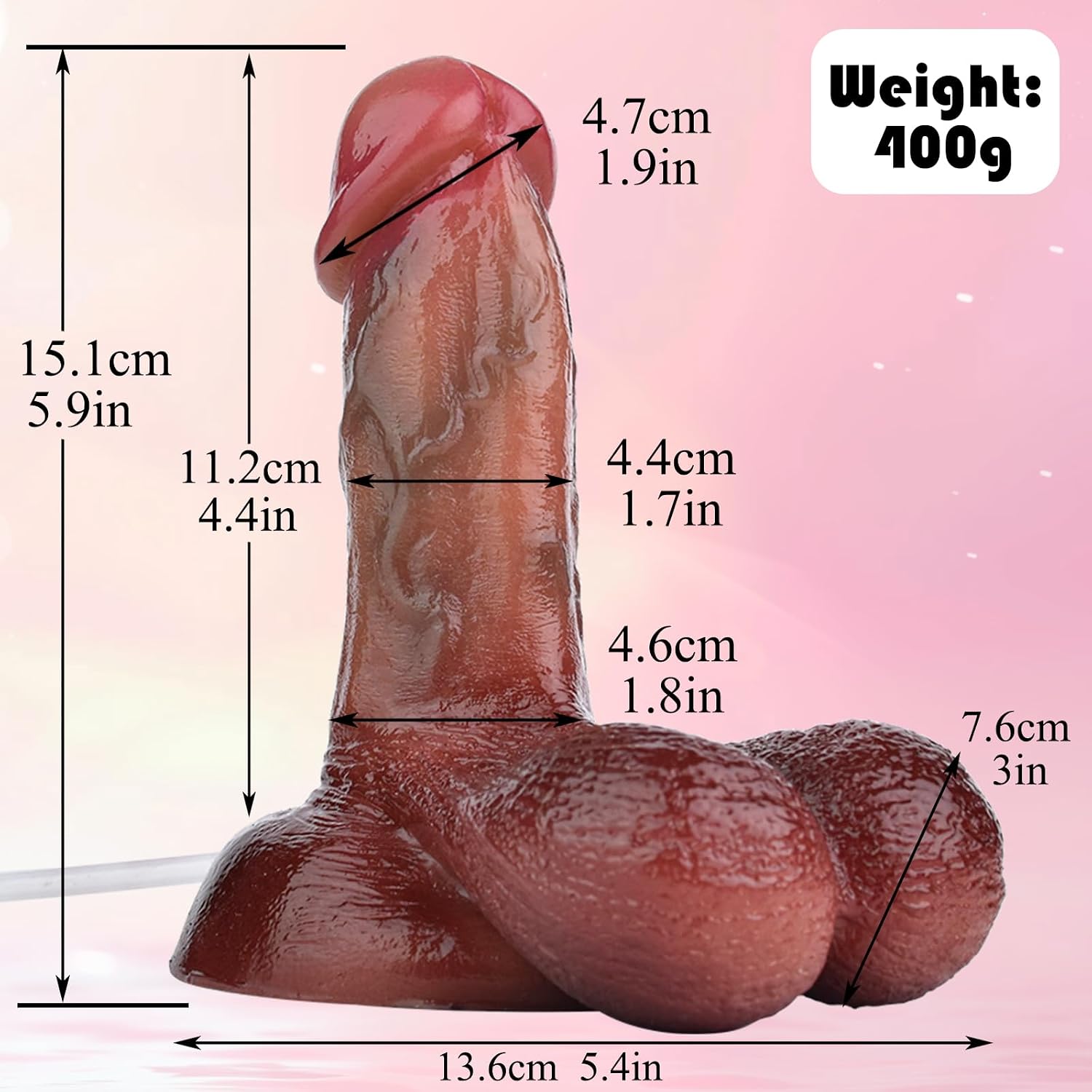 Realistic Dildo Silicone Ejaculating Toy, Mini Squirting Dildo with Suction Cup for Hand Free Play, Black Ejaculating Penis for G-Spot, Adult Sex Toy for Women Men Gay Pegging