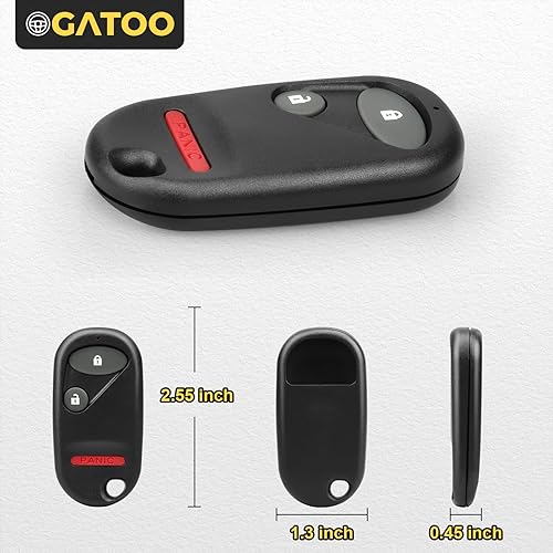 Miniatura 5 de Nuevo llavero remoto de entrada sin llave para Honda Civic Pilot 2001 2002 2003 2004 2005 2006 2007, NHVWB1U523 NHVWB1U521, paquete de 2