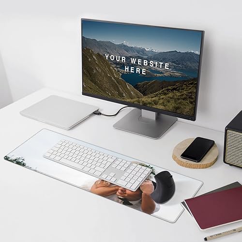 Miniatura 6 de Alfombrilla de mouse grande personalizada, alfombrillas de mouse personalizadas con logotipo de texto fotográfico, alfombrilla de mouse de goma