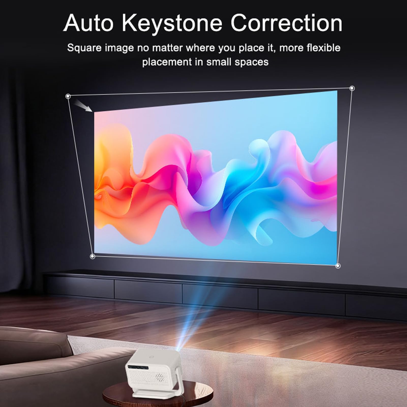 Projektor HD 1080P z WiFi i Bluetooth, dla Systemu Android 14
