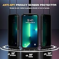 Vista 3 de Diaclara Funda diseñada para iPhone 13 Pro Max, [con protector de pantalla de privacidad] [antiespía] [protección contra caídas de grado militar]