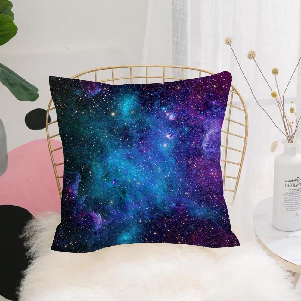 HYOSXW Cushion Cover,Throw Pillow Case Home Decorative for Living Room Bedroom Sofa Chair 16X16 Inch,galaxy stars in space celestial astronomical planets,Pillowcase 40X40cm