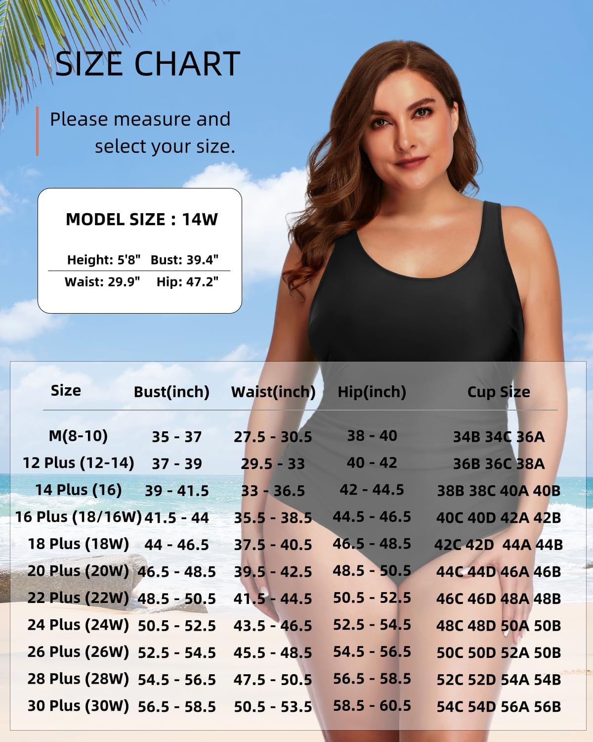 Daci Women Plus Size One Piece Swimsuit Athletic Tummy Control Ruched Bathing Suit with U-Back - Image 5