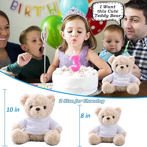 Miniatura 4 de Oso de peluche personalizado con texto personalizado + imagen, oso de peluche blanco como regalo personalizado para novianovio en el día de San