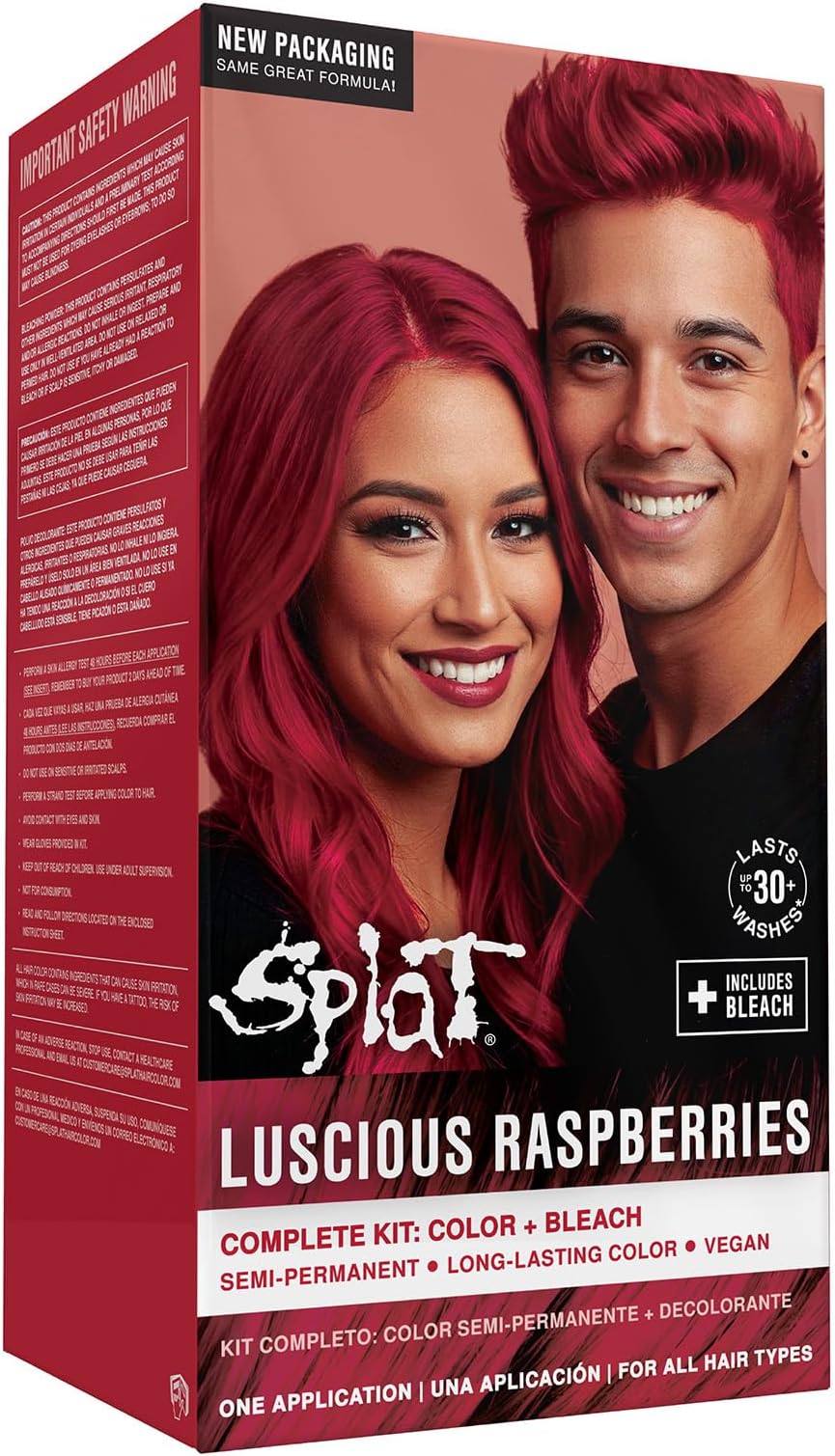 Complete/Semi Permanent Hair Colour Kit Luscious Raspberry