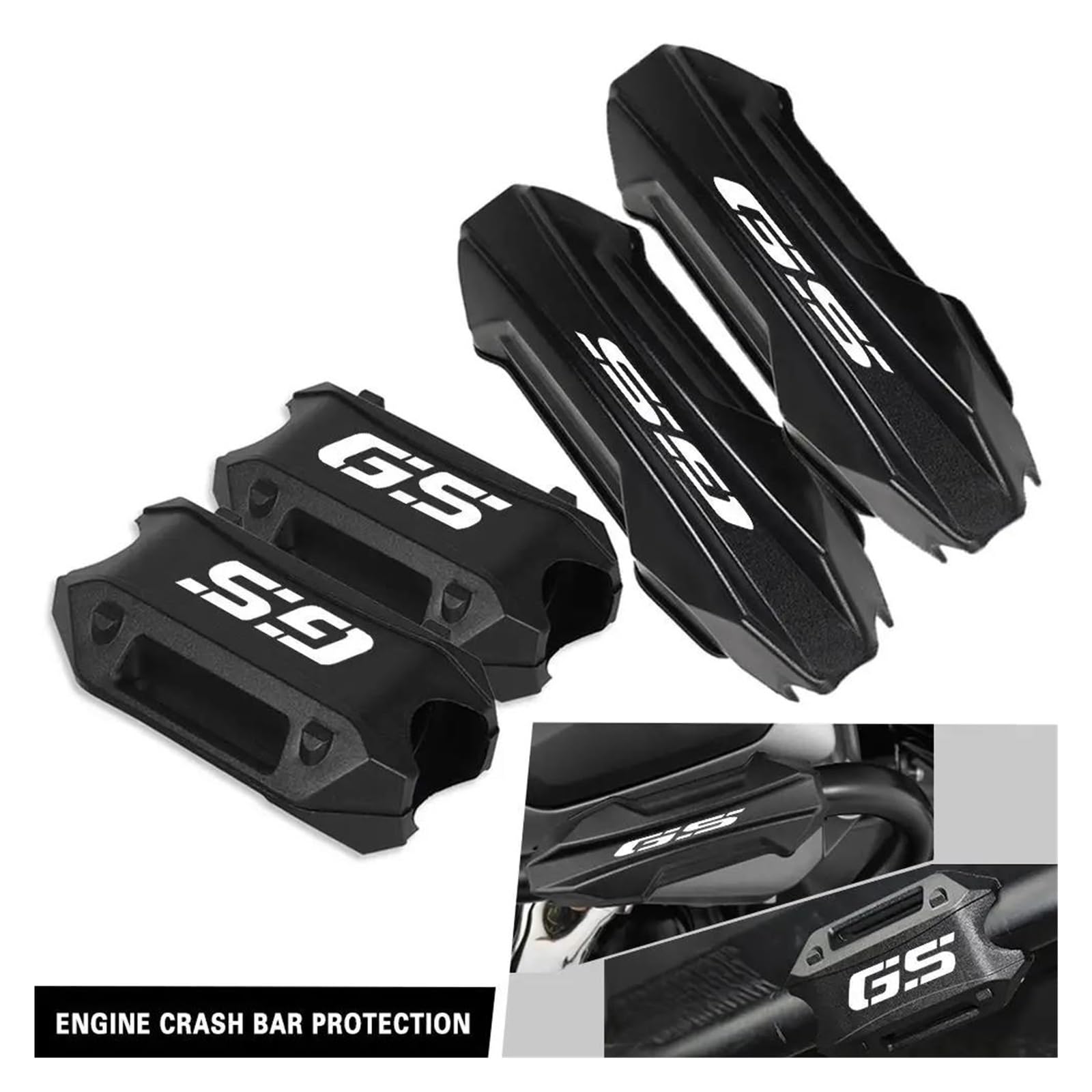 Dekorativer Schutzblock Motor Sturzbügel Schutz Stoßstange Dekorativer Schutzblock FÜR BMW R1250GS R1200GS LC R 1200 GS LC Abenteuer GS 1250 ADV(Black3)
