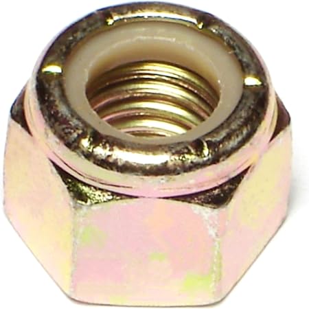 1/2-13 Grade 8 Nylon Insert Lock Nuts – Zinc Yellow Coarse Thread Hex Nuts (Choose Your Quantity)