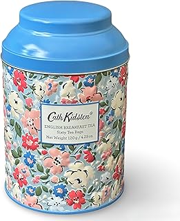 Cath Kidston English Breakfast Tea – Limited Edition Floral Tin – 60 Tea Bags (120g / 4.23 oz)