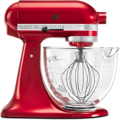 KitchenAid Artisan Design Series 5 Quart Tilt-Head Stand Mixer with Glass Bowl - KSM155GB
