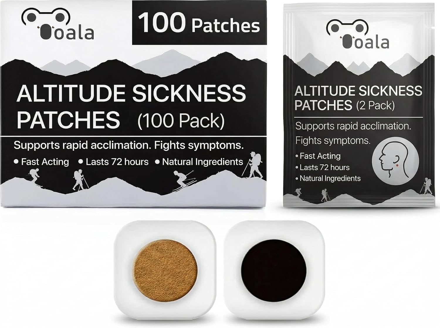Altitude Sickness Prevention Patches | Supports Rapid Acclimation, Boosts Oxygen Intake, Fights Symptoms | Pack of 100