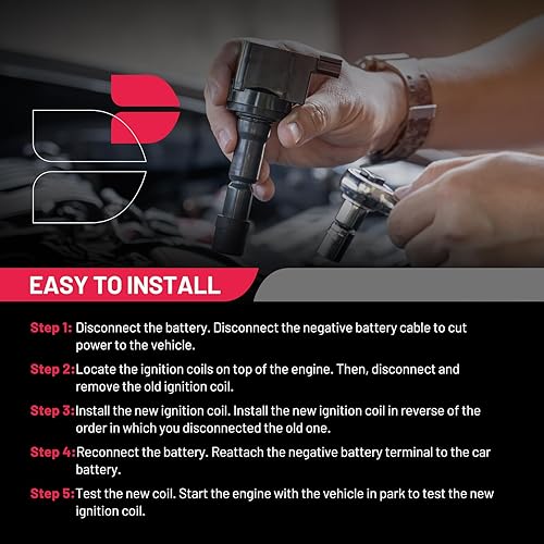 Vista 25 de BDFHYK Paquete de bobinas de encendido y bujías de iridio compatibles con Acura RSX Honda Accord Civic CR-V Element repuesto para UF583 UF311