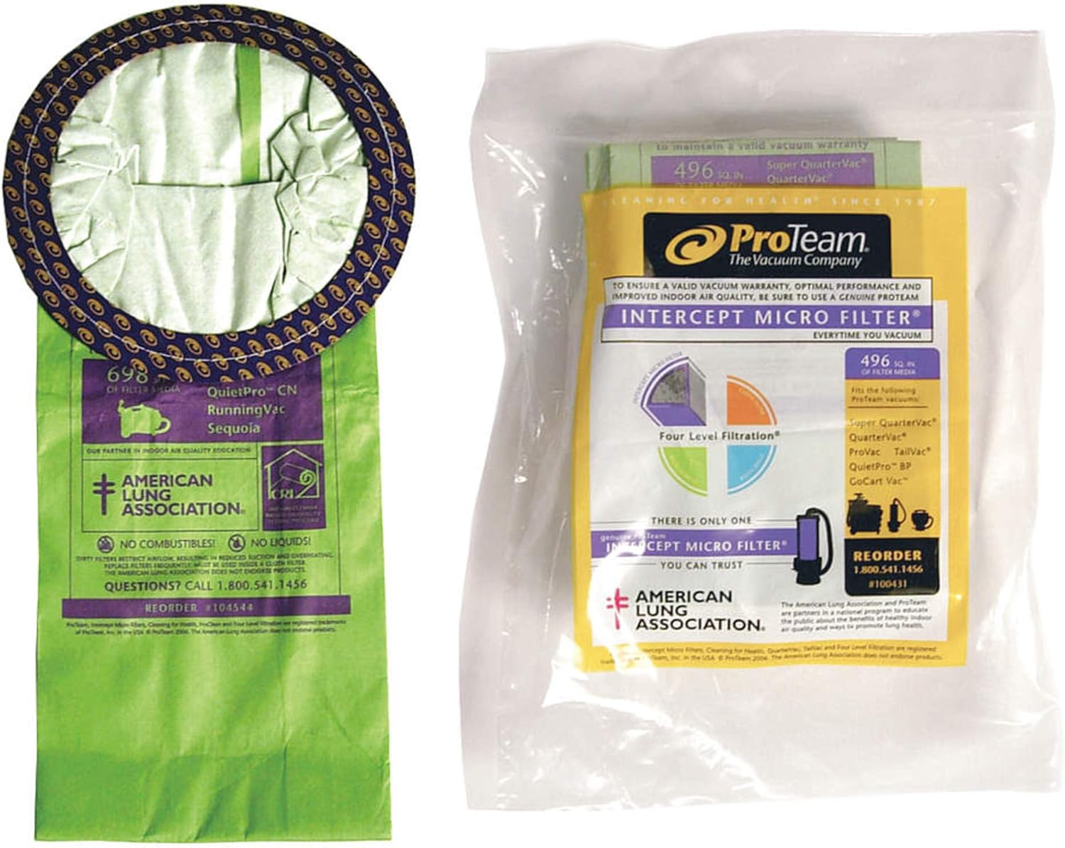 100431 ProTeam 5 Packages of 10 Vacuum Bags