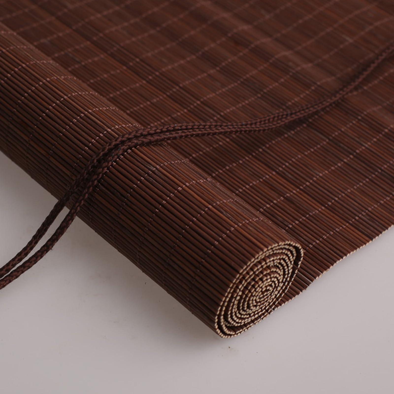 Bamboo Blinds,Bamboo Roll Up Window Blind Sun Shade, Blackout Roller Blinds,Indoor and Outdoor Privacy Bamboo Curtains,Natural Partition Decorative Curtains,Dark Brown (90×90cm/35×35in)