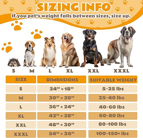 Miniatura 3 de Sofá cama calefactable para perros de tamaño grande, temperatura y temporizador ajustables de 45 x 37 x 6 pulgadas, funda de sofá de piel de felpa