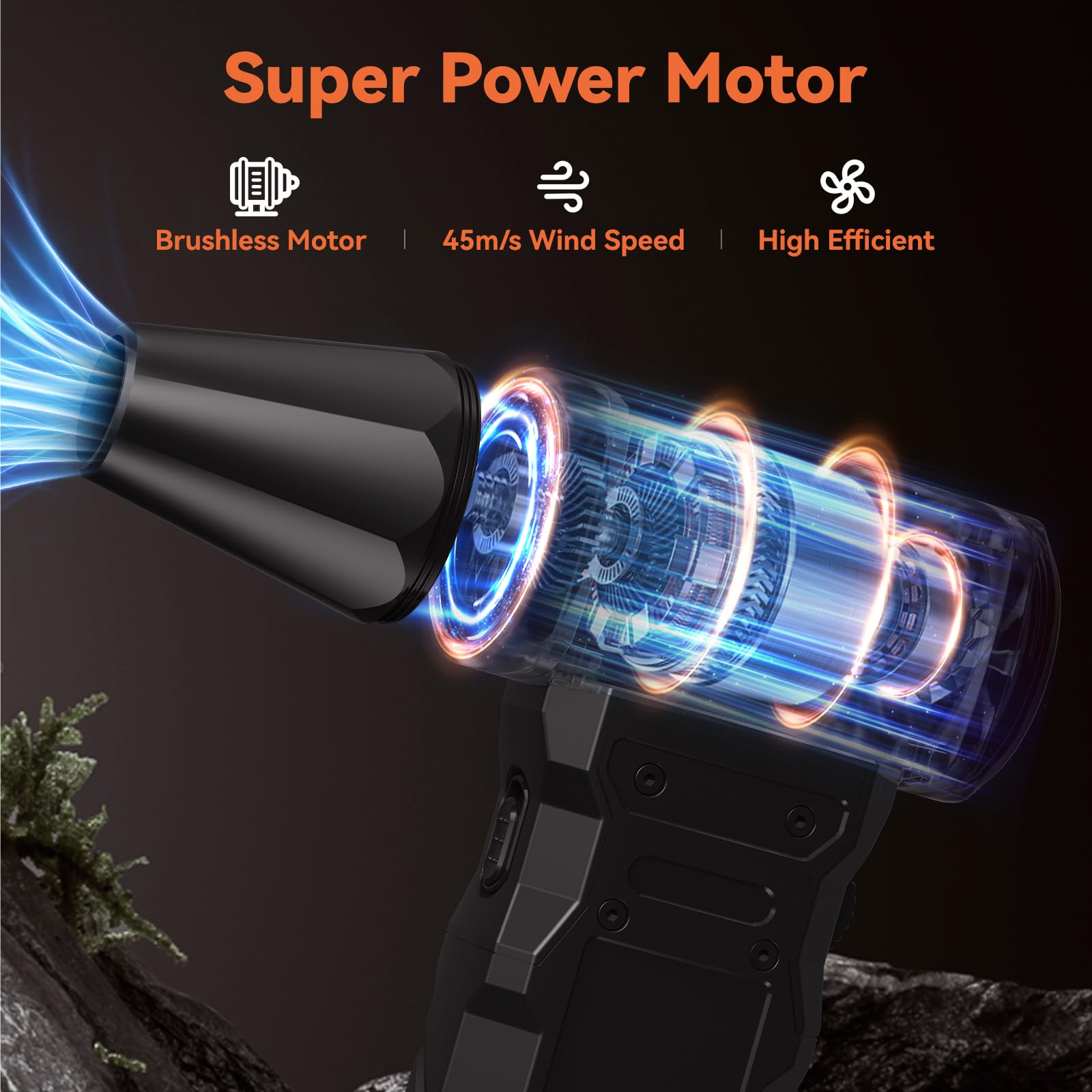 Compressed Air Duster-100000RPM Electric Air Duster for PC&Keyboard Cleaning?4-Speed Cordless Turbo Fan Rechargeable Reusable Compressed Air Blaster for Car, Air Bed, Outdoors, Home.X3