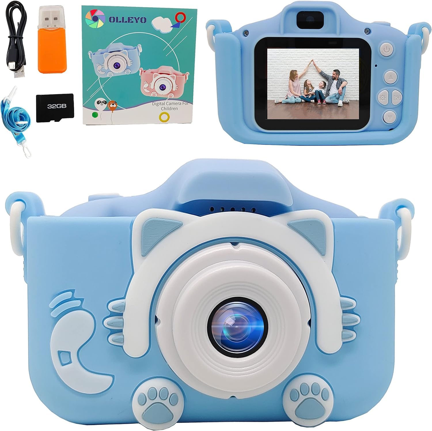 Amazon | キッズデジタルカメラ かわいいフロントとリアキッズカメラ