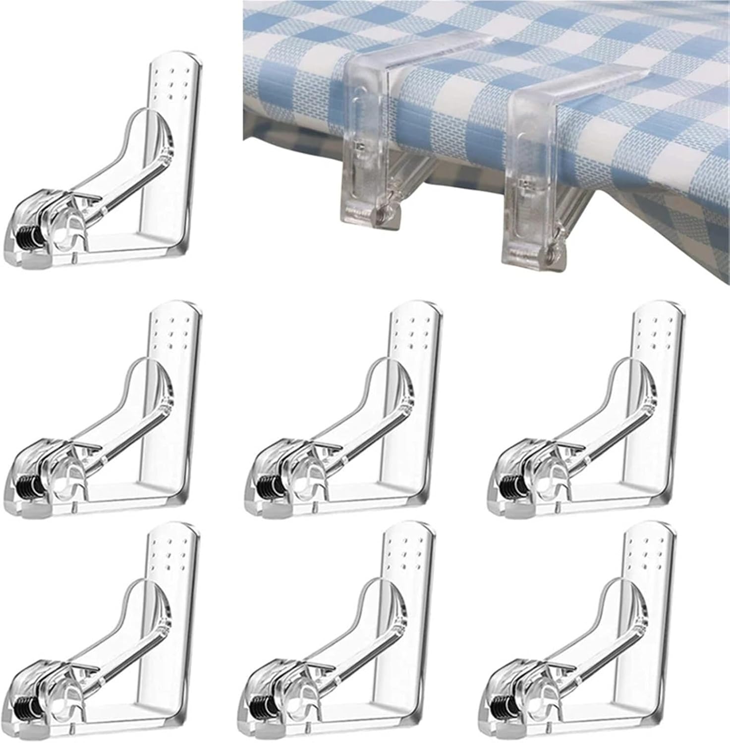 32pcs Transparent Tablecloth Clips Holder Party Wedding Cloth Clamp