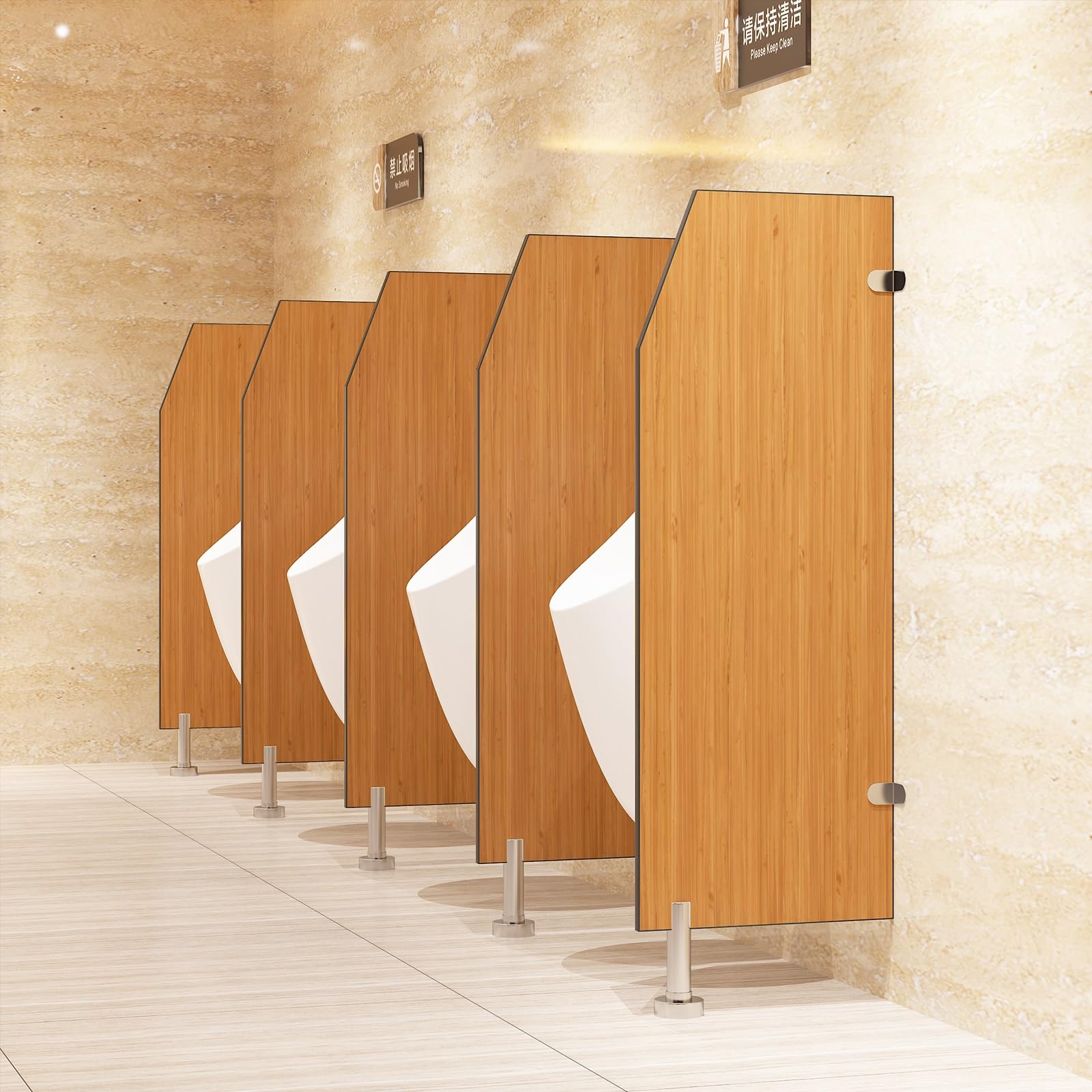 BKSXSOP Urinal Baffle Board,urinals Partition With Stainless Steel Fittings,Urinal Screen,Wall Divider Public Toilet Partition,Urinal Privacy Screen For Office/supermarket/shopping Mall