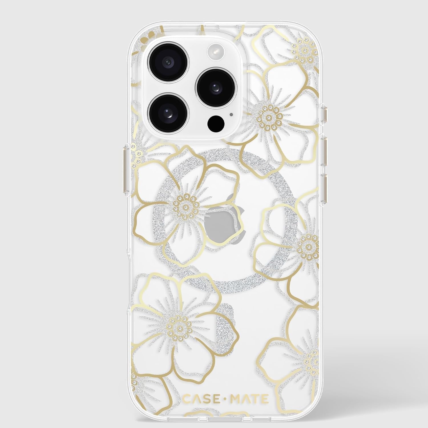 Case-Mate iPhone 16 Pro Case [Compatible with MagSafe] - Sparkly Floral Phone Case with 12ft Drop Protection - Premium Magnetic Cover for iPhone 16 Pro - Floral Gems - Image 8