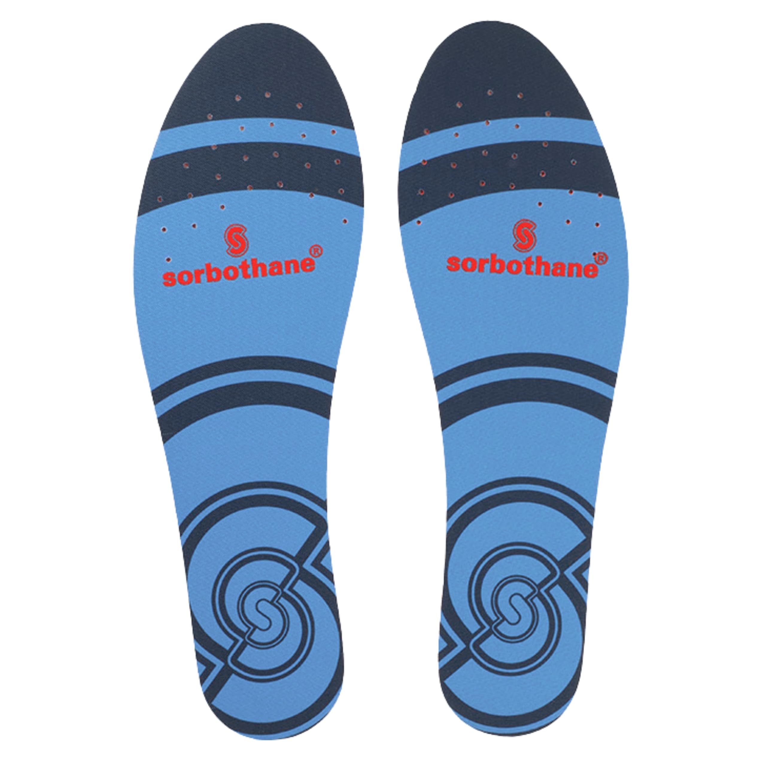SORBOTHANE Plantillas Shock Stopper para hombres y mujeres, plantillas de longitud completa que absorben los golpes para correr, fútbol, tenis y deportes de alto impacto, antibacterianas, inserciones