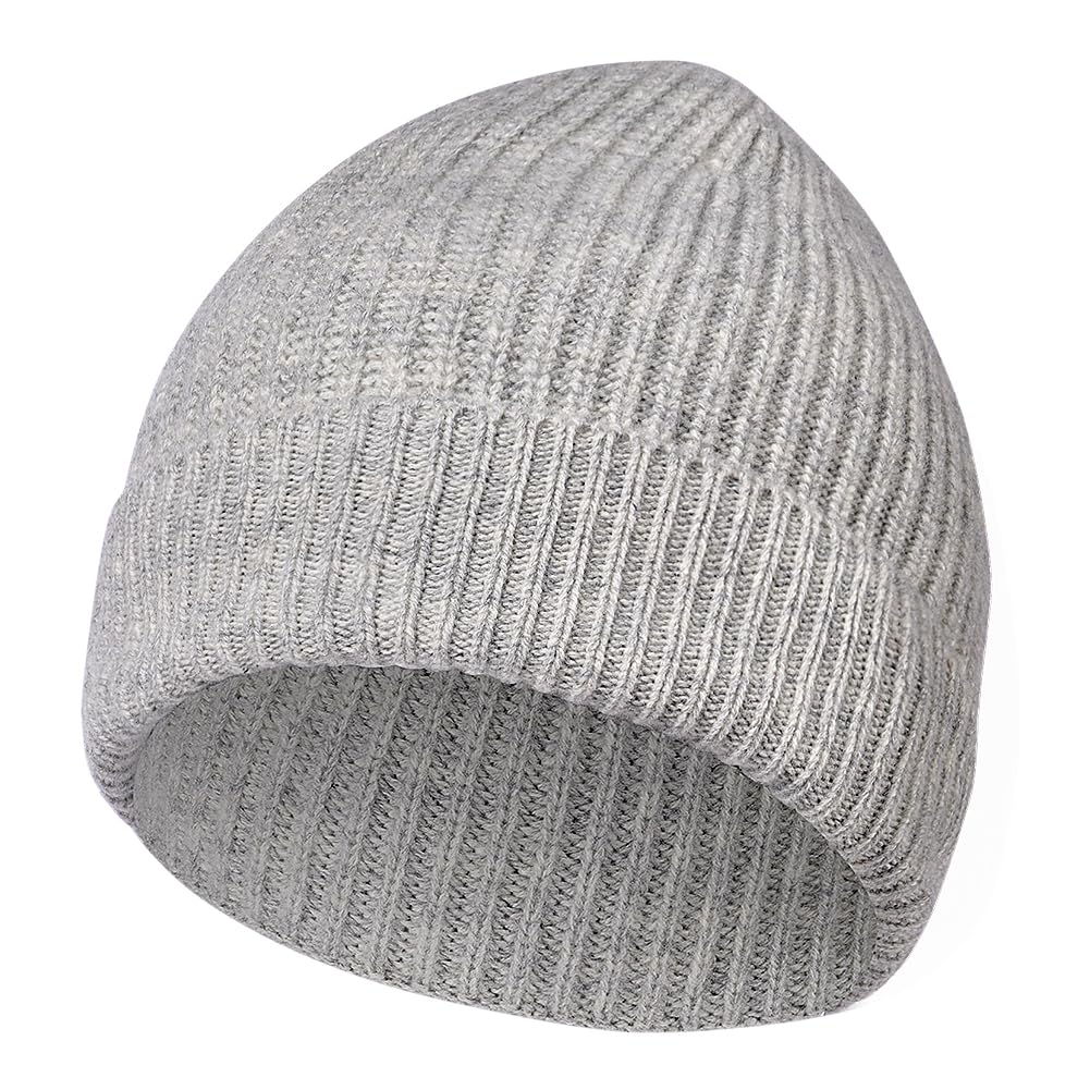Vicloon Merinowolle Mütze für Herren & Damen, Merino Wolle Fisherman Beanie, Trawler Mütze, Weich, Stretchy, Unisex, Herren Damen Wintermuetze Strickmuetze Wollmütze