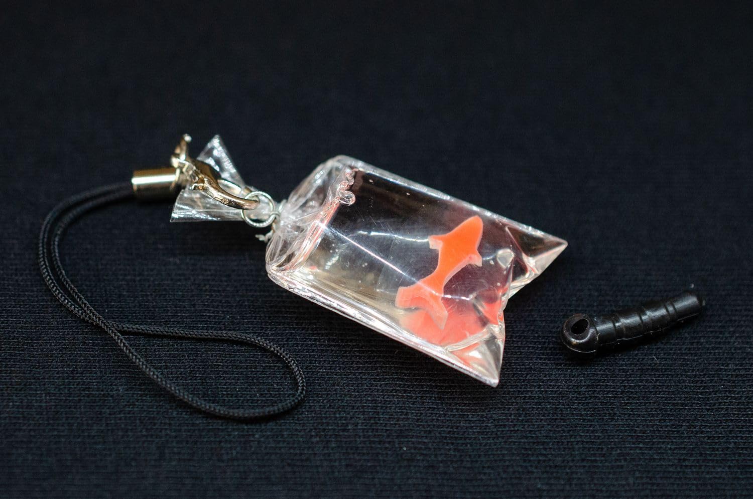 Miniblings Goldfish Bag Mobile Cell Phone Charm Pendant Cellphone Fish Aquarium
