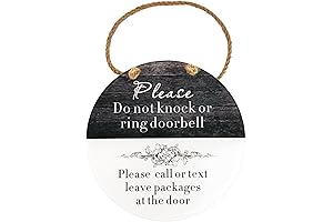 Acrylic 6in Please Do Not Ring Doorbell Sign for Front Door