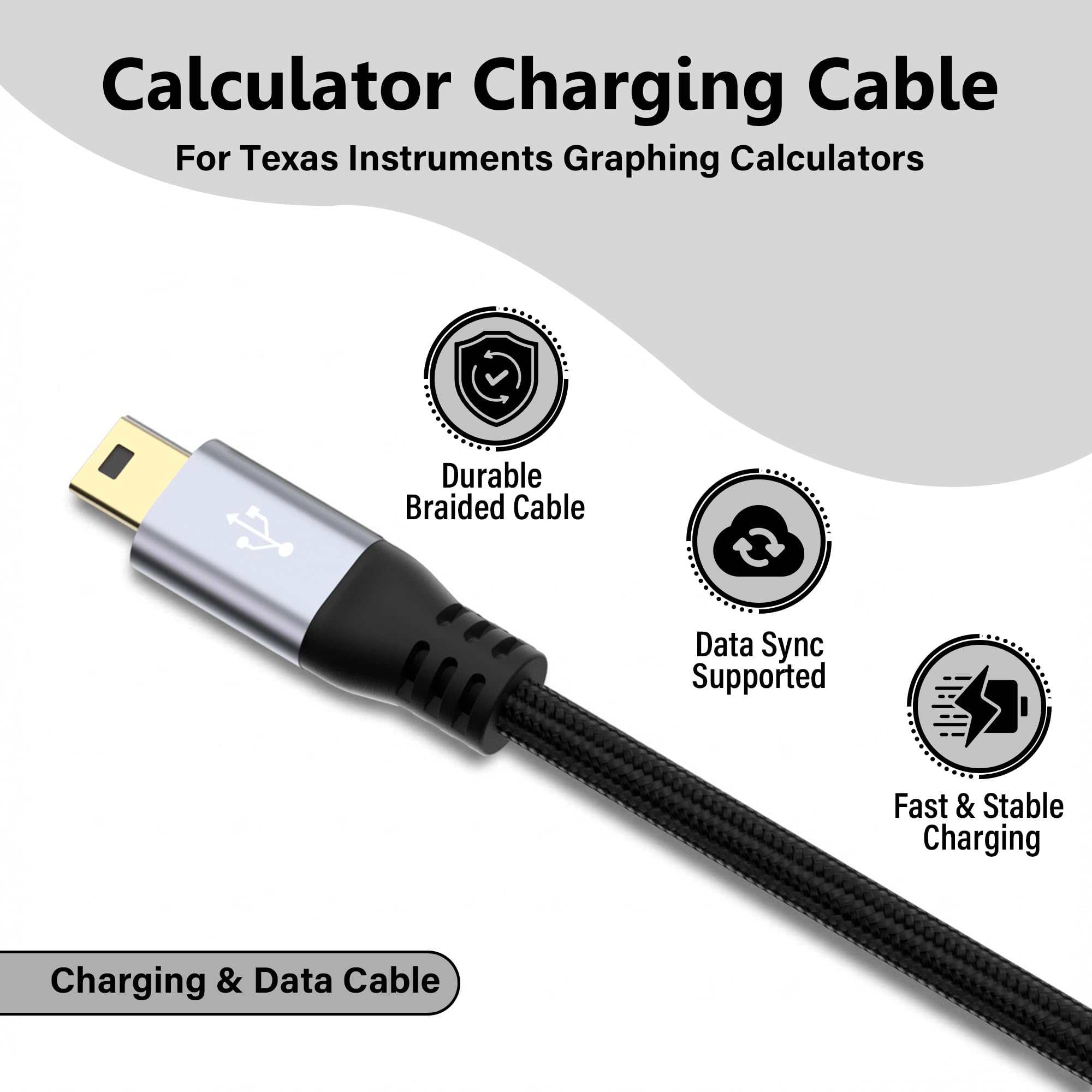 Cavo mini USB 3,5 m, cavo USB C a Mini B, alluminio, sincronizzazione dati
