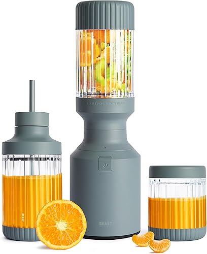 Miniatura 11 de La licuadora mini Beast | Licuadora de cocina de sobremesa mini | Mezcla licuados, batidos, aderezos, salsas, salsas para mojar | Incluye tapa de