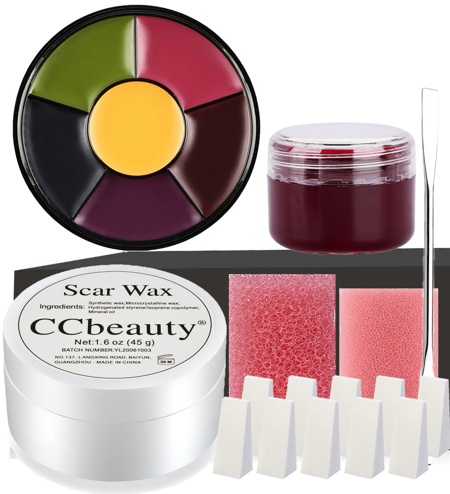 Buy CCbeauty Halloween SFX Makuep Kit, 6Color Wheel with Fake Wound