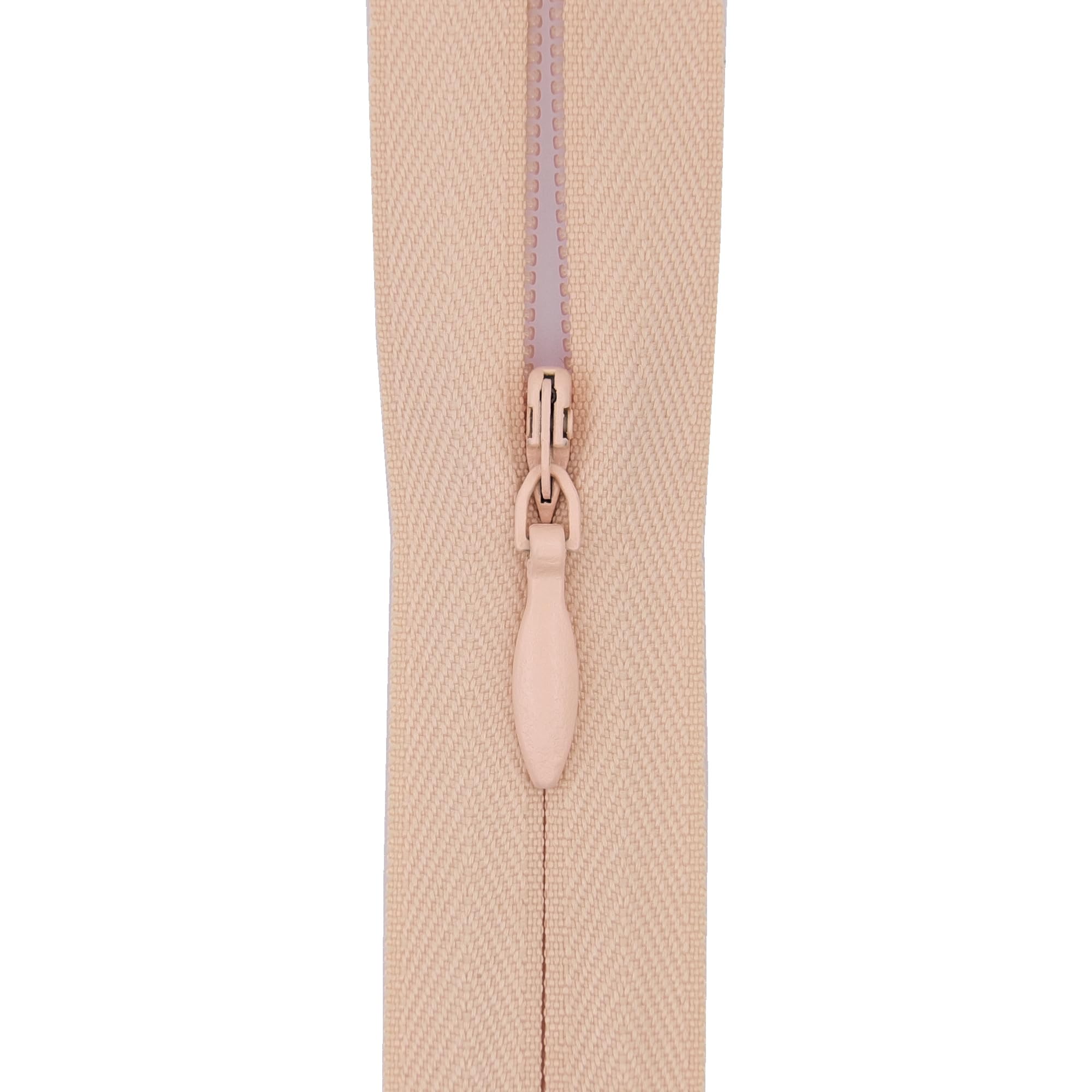 Y-Connection Blush Beige #3 Invisible Zip 18 Inch (45Cm) – With Woven Tape For Large Cushions, Floor Pillows & Long Dress Backs - Professional Hidden Nylon Zips For Upholstery & Dressmaking - 5 Zips (Blush Beige)