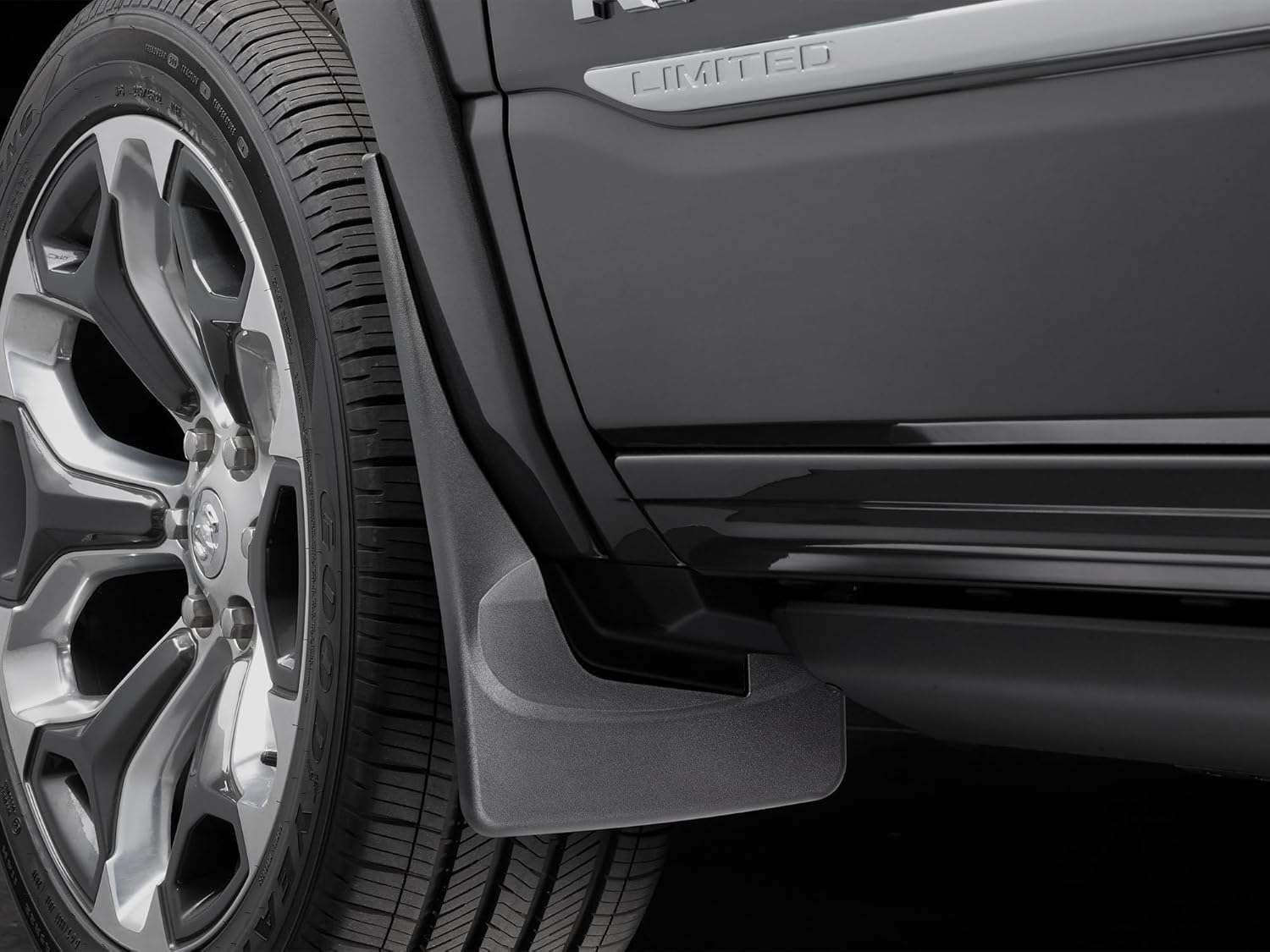 WeatherTech Custom No Drill Splash Guard MudFlaps for RAM Ram 1500, Ram Truck 1500 - Front Pair (110092), Black