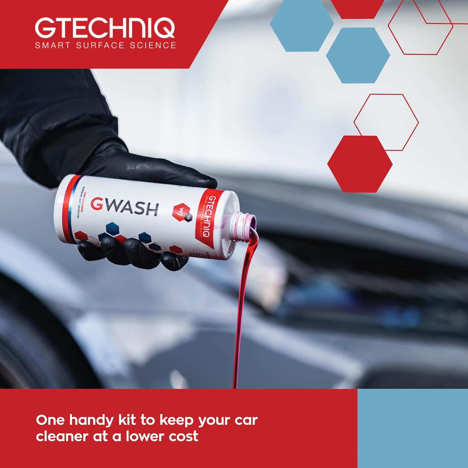 Gtechniq Basic Maintenance Car Care Kit, 6-Piece | Includes Shampoo, Tire Dressing, Detailer, Microfiber Drying Towel, Microfiber Buff Cloths and Kit Bag, Keeps Interior and Exterior Glossy and Clean - Image 4