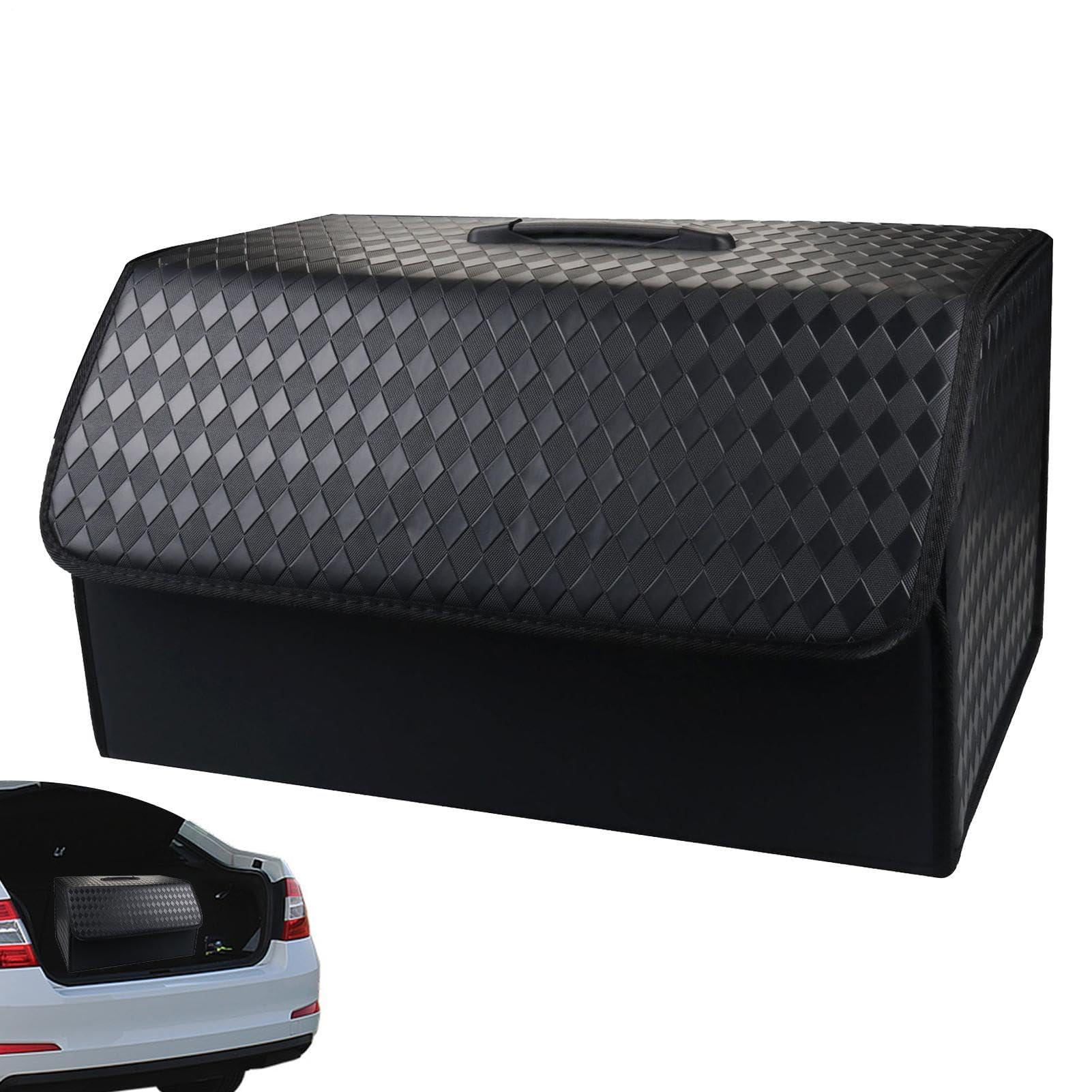 Organizer per auto, multifunzionale, robusto, contenitore per il carico del veicolo, accessorio pieghevole per bagagliaio SUV, scatola portatile per una facile organizzazione del veicolo