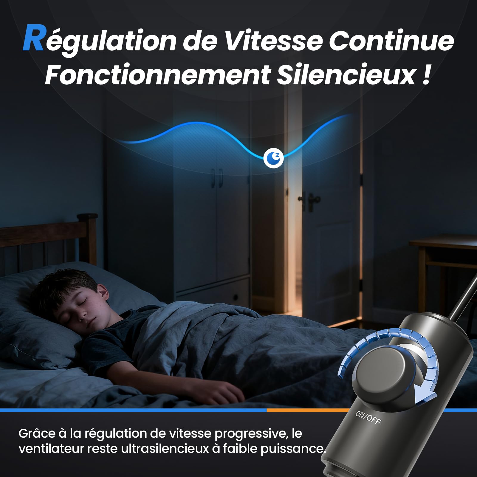 Ventilateur d'Extraction 100mm 367m³/h Silencieux avec Contrôleur de Vitesse