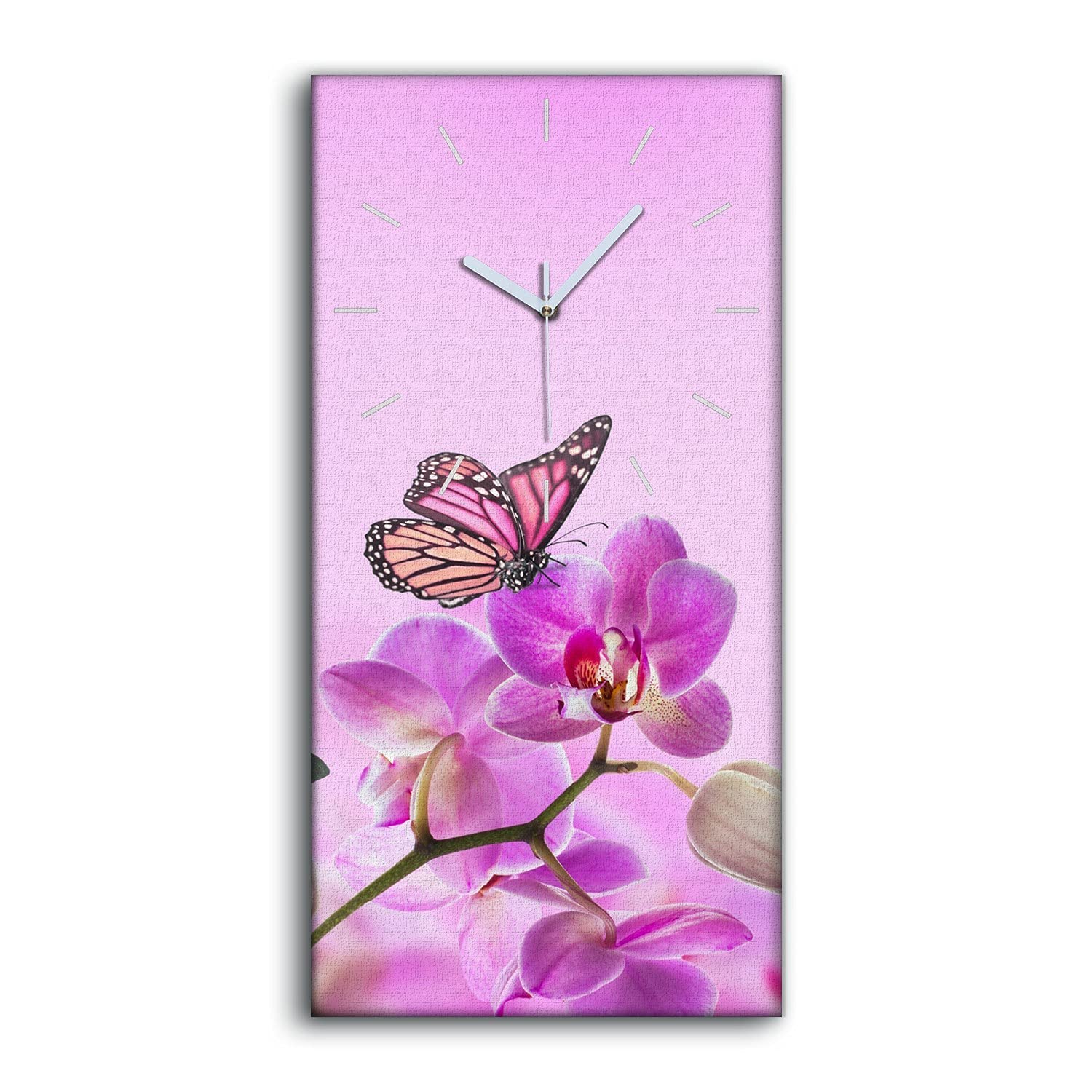 Horloge sur toile pour salon et chambre décoration fleurs nature moderne
