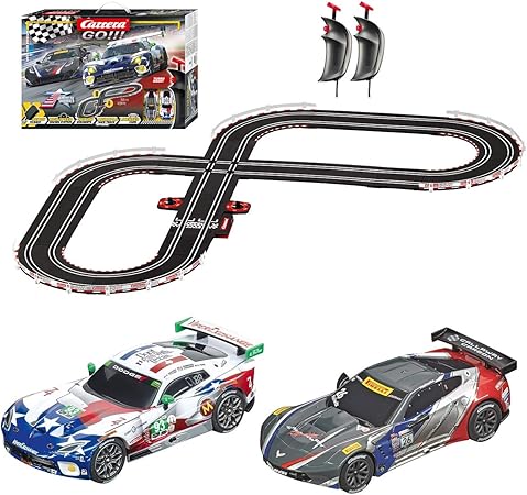 Carrera GO!!! 62521 onto The Podium Electric Powered Slot Car Racing Kids Toy Race Track Set Includes 2 Hand Controllers and 2 Cars in 1:43 Scale , Black
