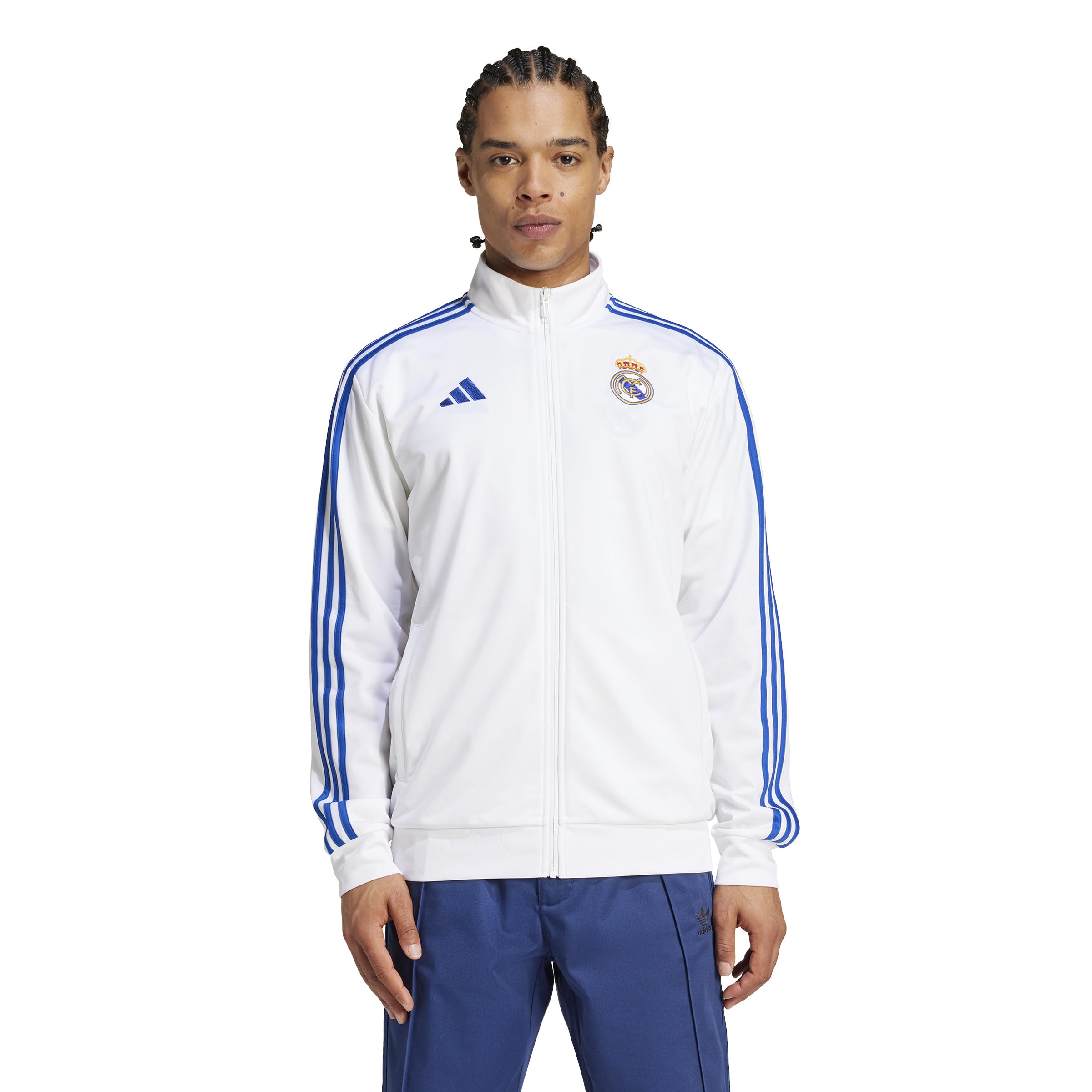 ADIDAS Chamarra Real Madrid DNA Track Top Hombre Fútbol Blanco L
