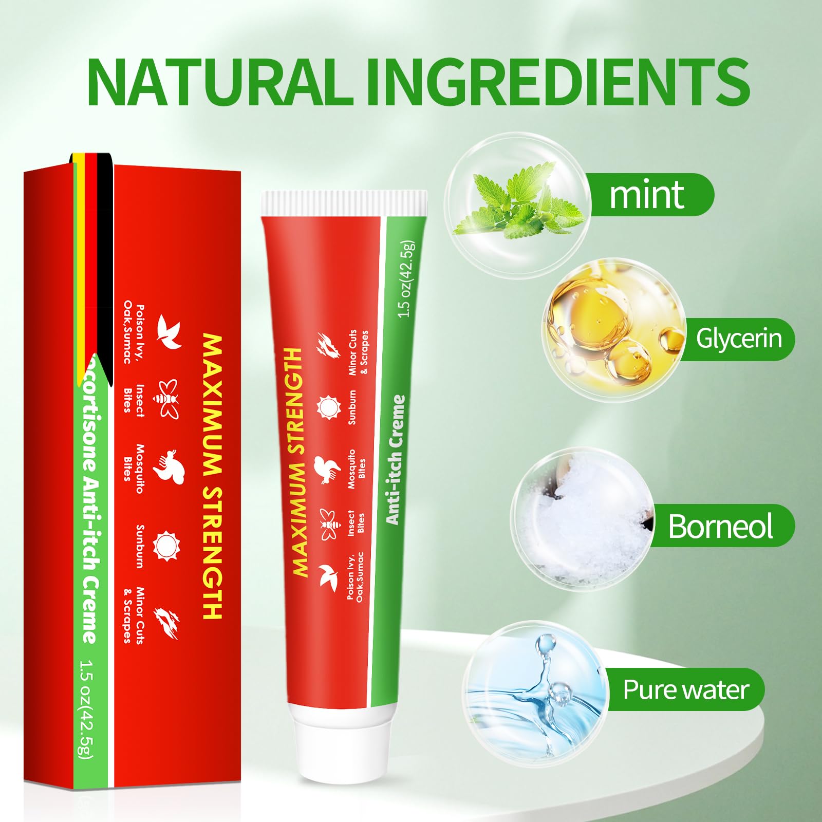 Crema calmante 40g, Riduce Prurito, Con Ingredienti di Qualità, per Uso Quotidiano, rinfrescante e Lenitiva, Sollievo rapido dal Prurito per Puntura di Zanzara, medusa e altri insetti
