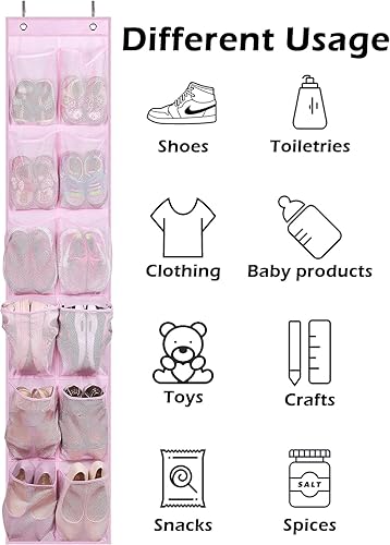 Miniatura 4 de MISSLO Organizador de zapatos colgante sobre la puerta de malla para niña