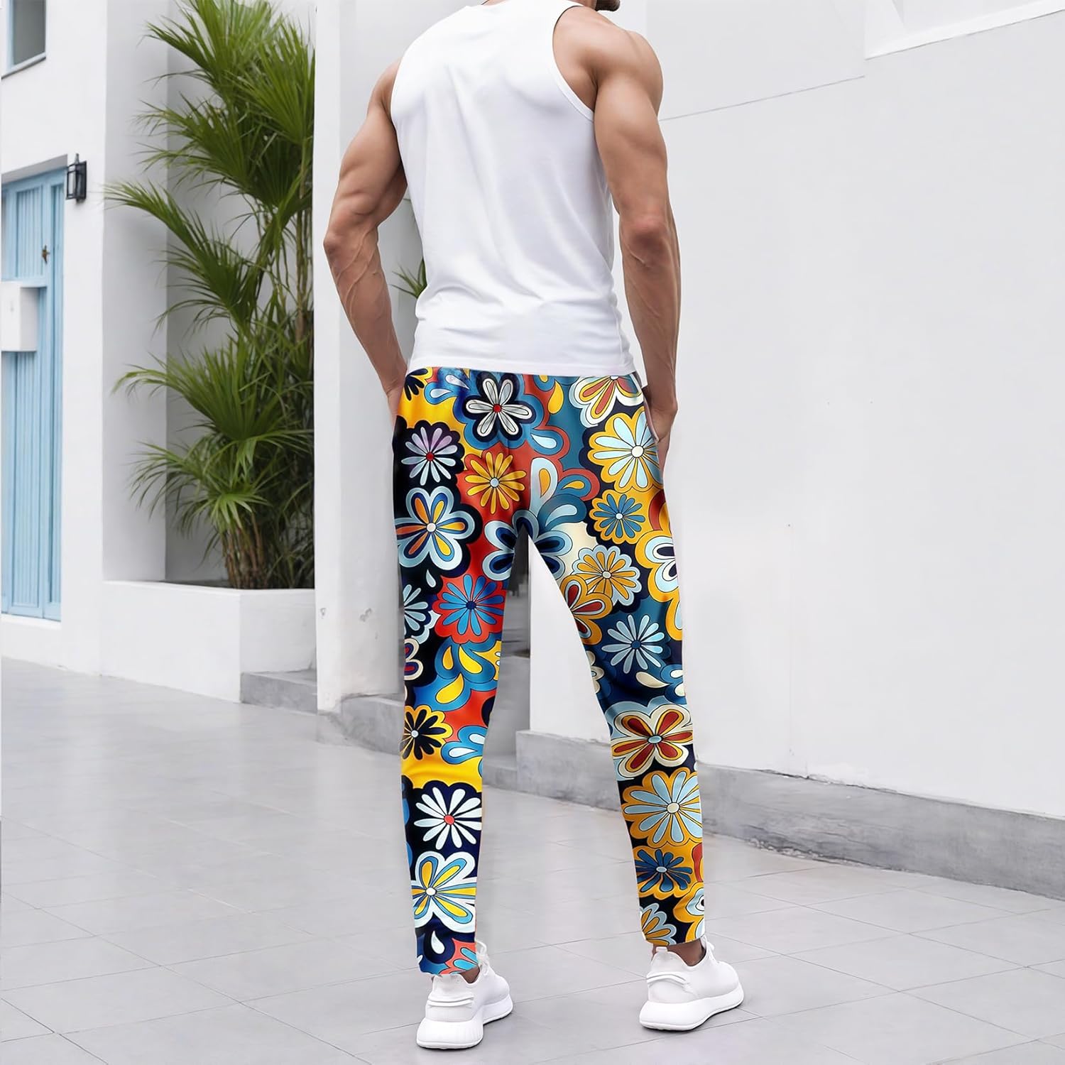 Mens Women Sweatpants 80s 90s Retro Joggers Sports Pant Funny Track Pants with Pockets - Image 3