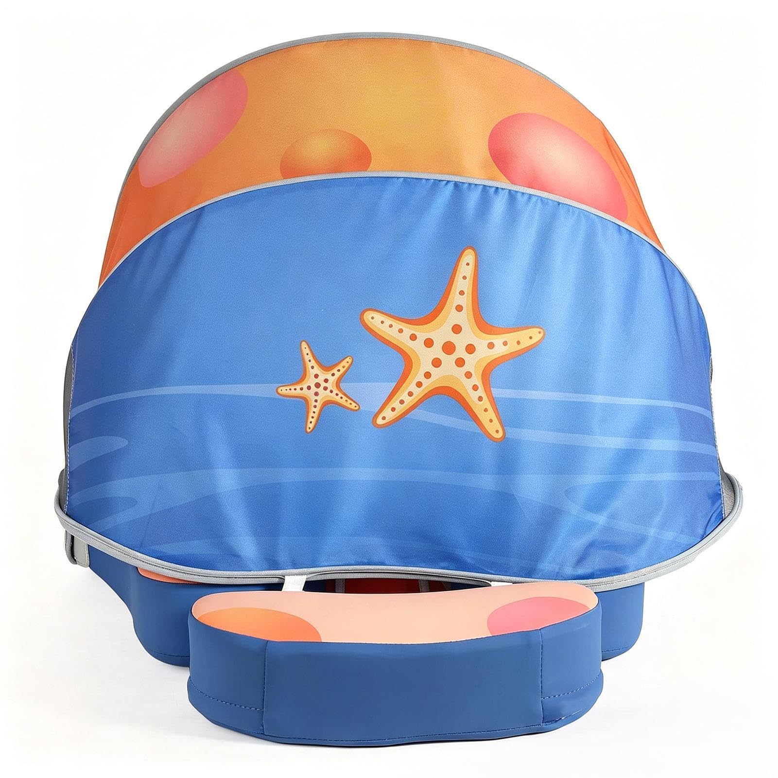 Salvagente per piscina per bambini, UPF50+, protezione solare con tettuccio parasole