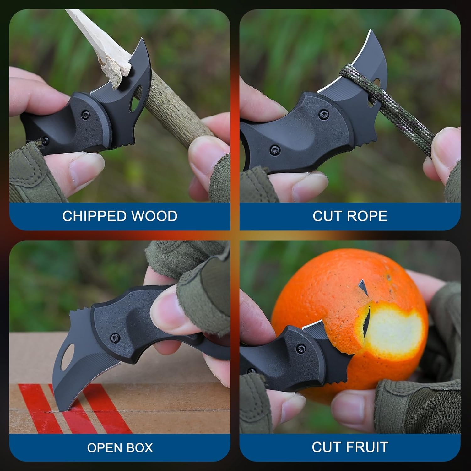 Mini Folding Knife With Box Cutter, 2 Packs 1.38 inch Blade Carabiner Knives For Couples Girlfriend Boyfriend, EDC Gadget Tool for Everyday Carry