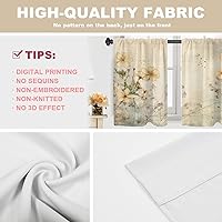 Vista 463 de Cenefas de cocina modernas con patrón de cobre marrón dorado para ventanas, cenefas opacas abstractas de marcas de arañazos y cortinas opacas