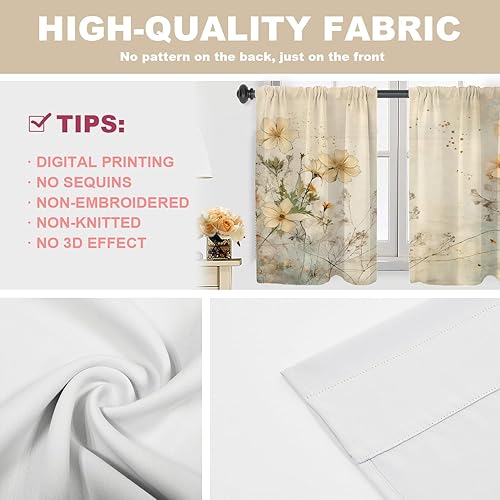 Miniatura 463 de Cenefas de cocina modernas con patrón de cobre marrón dorado para ventanas, cenefas opacas abstractas de marcas de arañazos y cortinas opacas