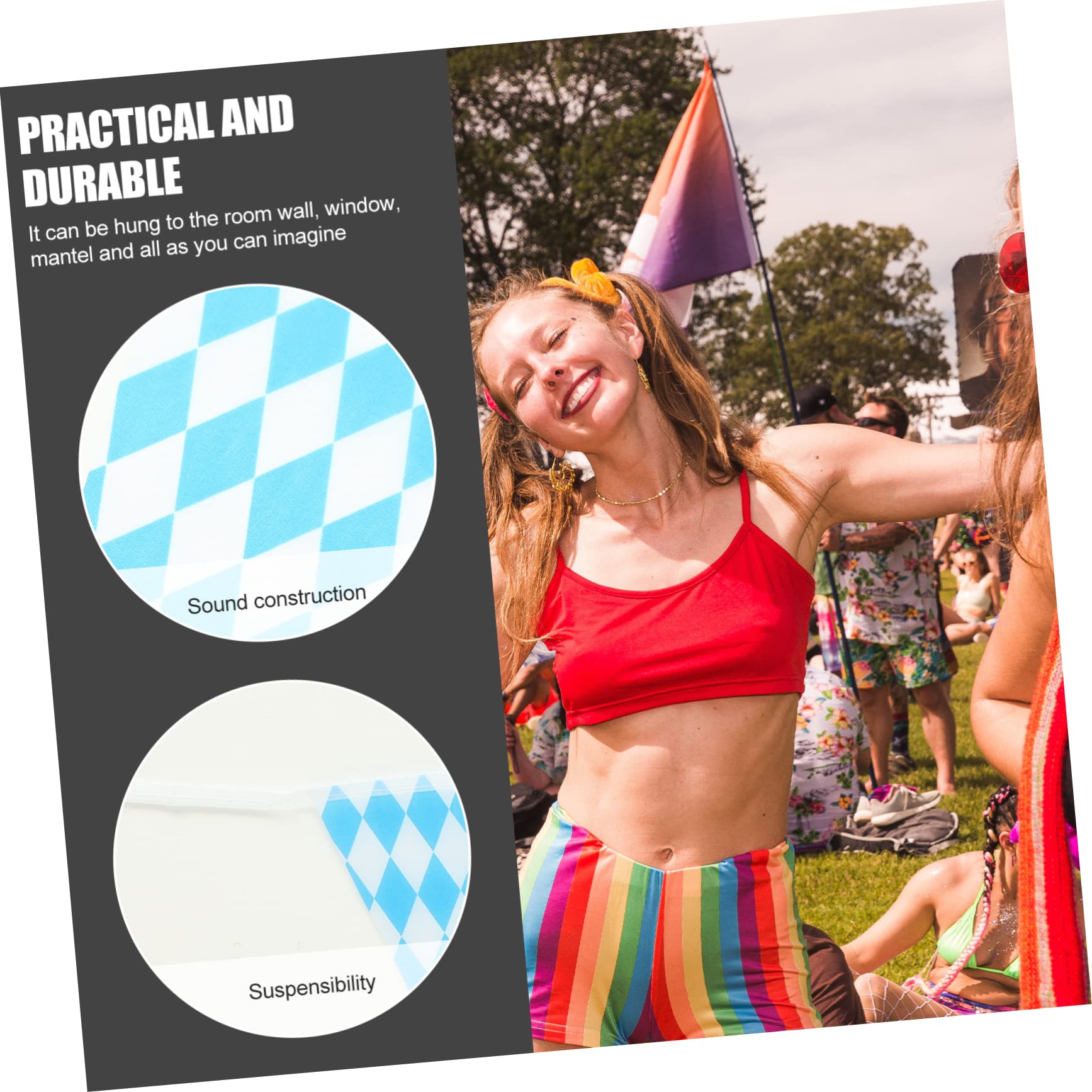 Yardwe 3 Sets Dekorative String Flagge Polyester Wimpel Fahnen Für Home Party Dekorationen