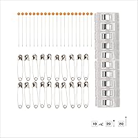 Vista 2 de Fiskars Fastening - Kit de costura de 50 piezas, transparente/naranja